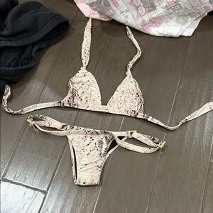 Snake Print Bikini Set